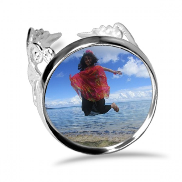 Playa ola Ellie Yao salto del mar azul cielo Anillo de compromiso de boda de amor ajustable Unbranded M