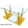 thumbnail image 2 of Canadian Crescent Coffee Table Gold, 2 of 2