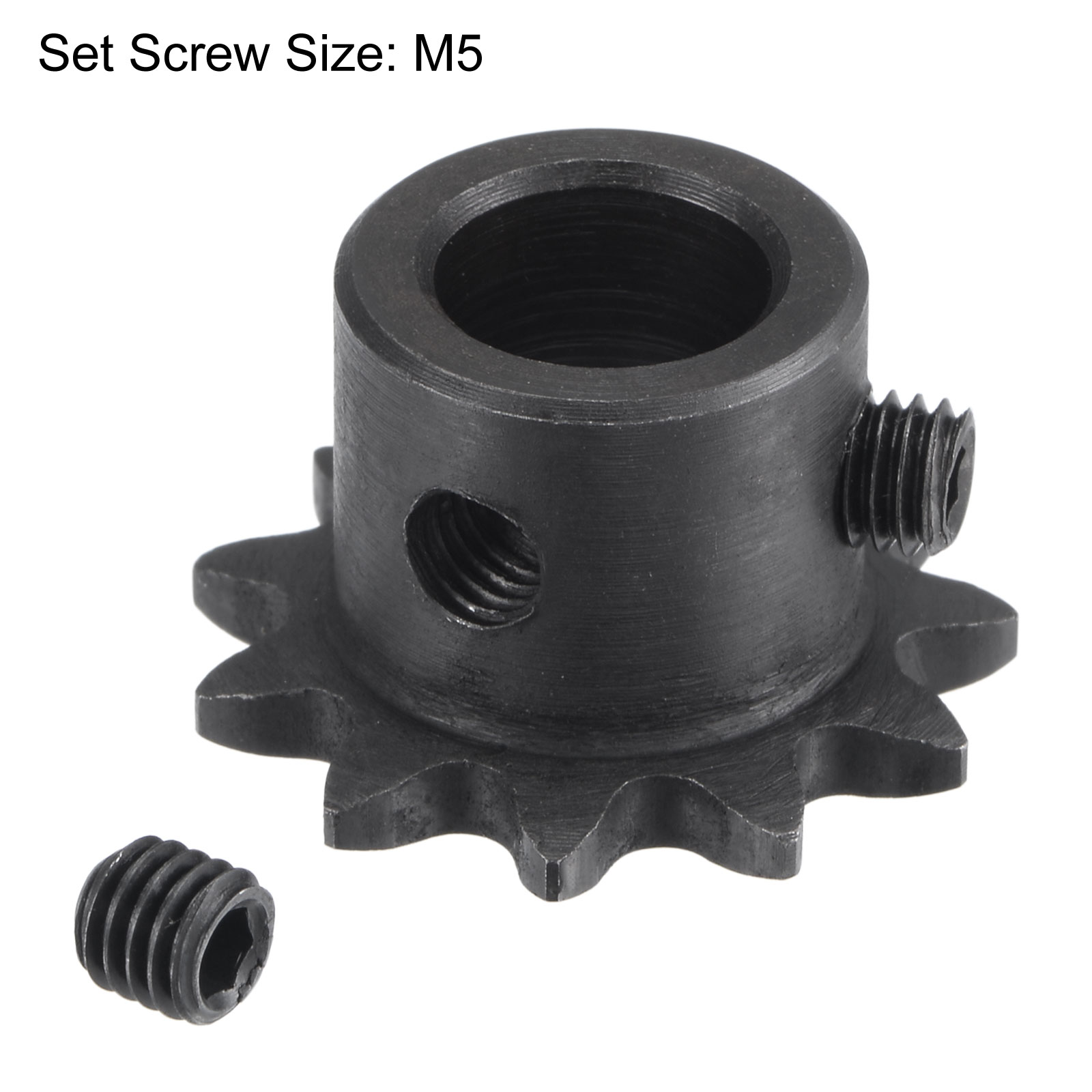 Unique Bargains Teeth Sprocket Made Of Carbon Steel With Set Screw For Secure Mounting 8mm