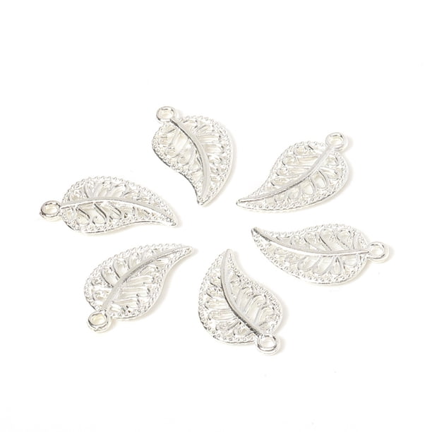 Decoración de hojas Minnieouse 50 piezas pulsera collar artesanía DIY accesorios Ropa Plata AP018194-01