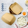 thumbnail image 3 of GoXteam 50 Pack Paper Food Trays, Mini Disposable Kraft Boat, Paper Food Serving Tray for Snack Dessert Taco, 3 of 7