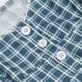thumbnail image 5 of Rggeeun Women Tank Tops Flowy Camisole Plaid Pattern V Neck With Spaghetti Strap & Front Buttons Relaxed Fit For Summer Evening Party Elegant Sleeveless,Blue,M, 5 of 9