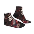 thumbnail image 6 of Salouo Geisha Skeleton With Flowers Pattern Unisex Middle Tube Socks,Middle-Finger Knee High Socks Over The Calf Tube Stocking Crew Stockings for Women and Men Tube Socks, 6 of 8
