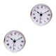 thumbnail image 1 of Yuarrent Inserto de reloj de cuarzo de 3-1/8 pulgadas (80 mm) para la pared del hogar con borde plateado romano 2piezas Romano con borde plateado 80 mm, 1 of 1