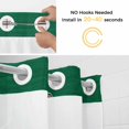 thumbnail image 5 of Green Brown Wood Grain No Hook Shower Curtain with Snap in Liner, Waterproof Fabric Shower Curtains, Farmhouse Country Vintage Geometric Shower Curtain Set Top See Through for Bathroom 72"x96", 5 of 8