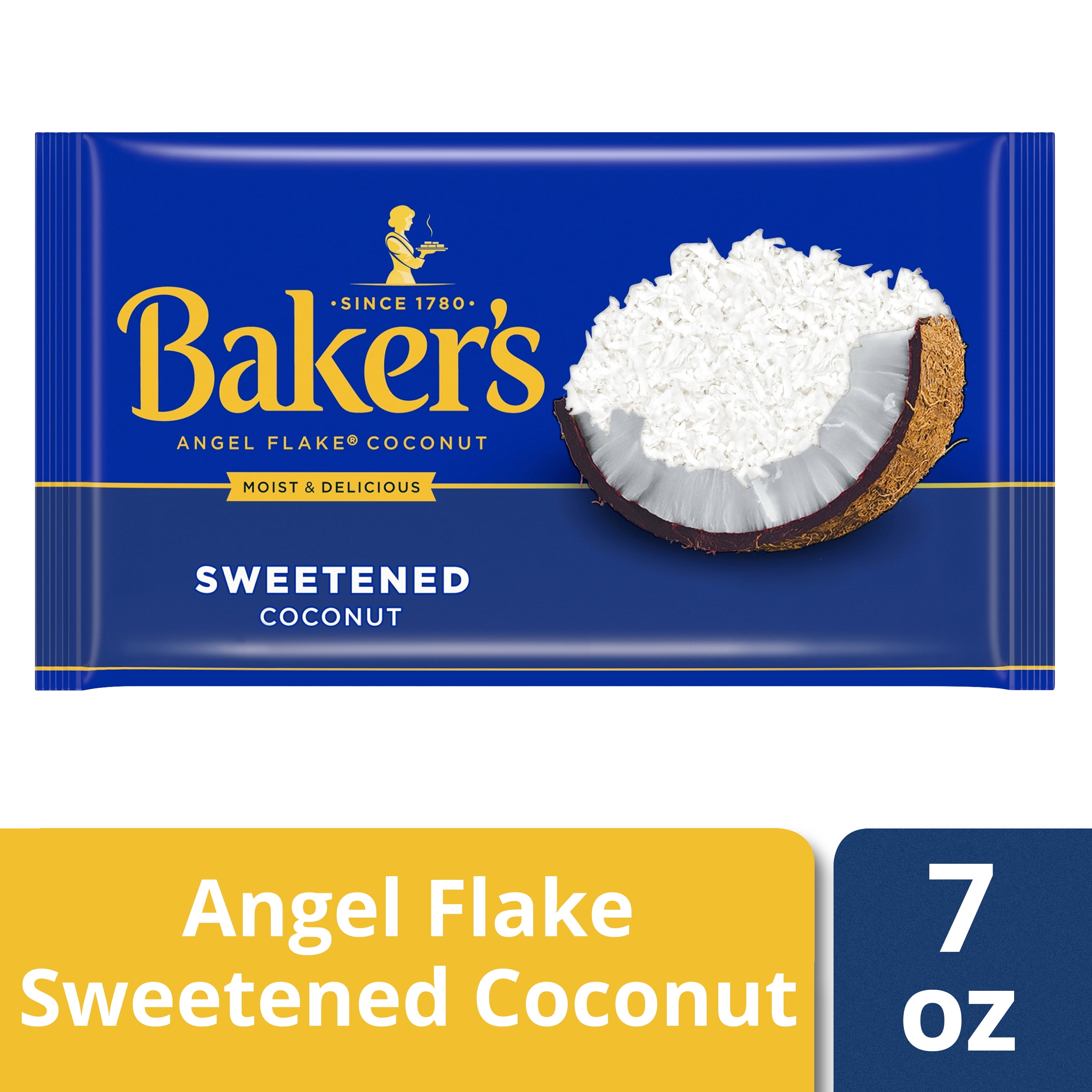 Baker's Coconut Angel Flakes, Sweetened, 7 oz Bag