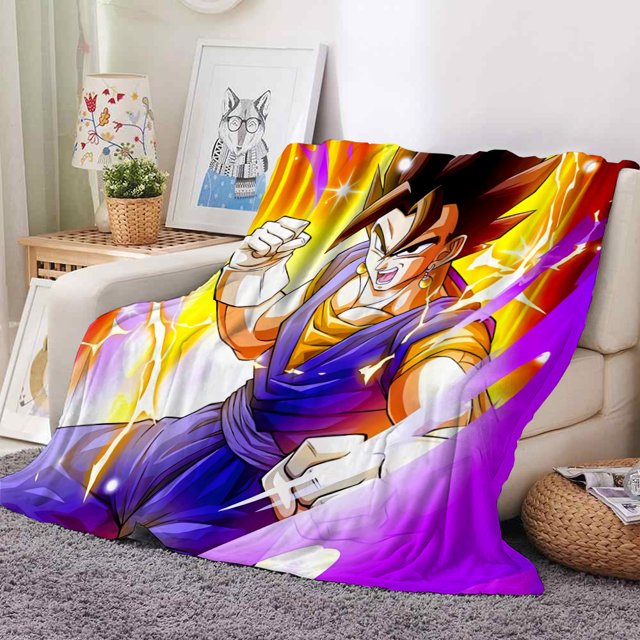 Cartoon Anime Dragon Ball Printed Flannel Coral Fleece Blanket Children'S Blanket