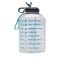 thumbnail image 1 of Eigraketly Botella de agua motivacional de 3,78 l, marcador de tiempo, citas, jarra de entrenamiento de viaje de plástico con asa, accesorios, regalos Ropa Deportiva, Zapatos blanco Eigraketly OD019765-06B, 1 of 6