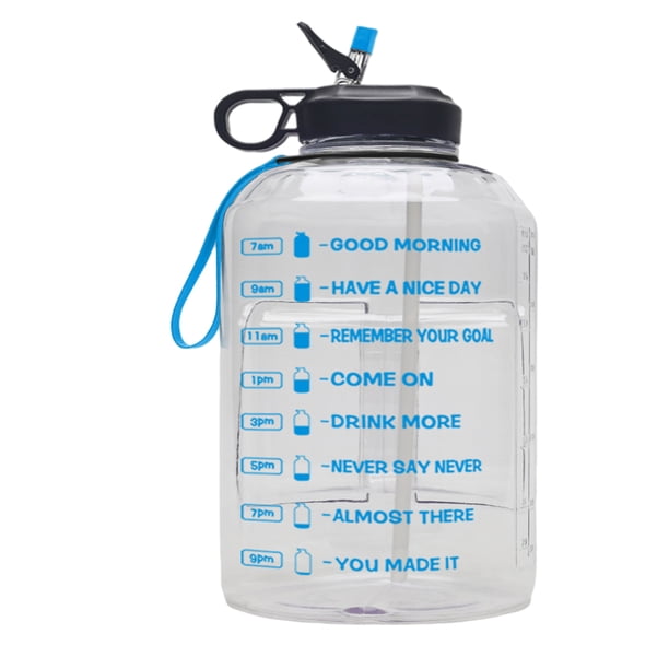 Eigraketly jarro plástico del viaje del marcador de tiempo de la botella de agua del galón de motivación 3.78L Ropa Deportiva, Zapatos blanco Eigraketly OD019765-06B