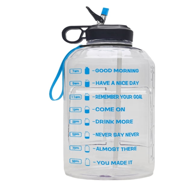 Eigraketly Botella de agua motivacional de 3,78 l, marcador de tiempo, citas, jarra de entrenamiento de viaje de plástico con asa, accesorios, regalos Ropa Deportiva, Zapatos blanco Eigraketly OD019765-06B