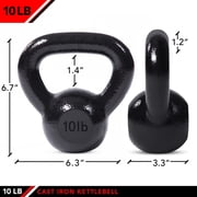 Cast Iron Kettlebell - Adjustable Weight Options for Cardio & Muscle Toning