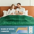 thumbnail image 4 of PMONPA Electric Heated Blanket, Flannel & Sherpa Heating Blanket for Adult, Fast-Heating with 10 Heat Levels 5 Time Settings (63"x85", Green), 4 of 6