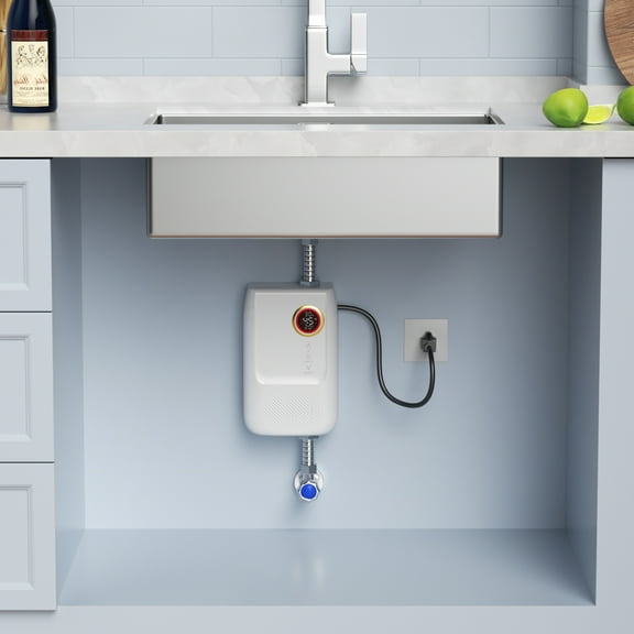 Water Heater, 3000W, Instant Hot Water, Energy-Efficient, ABS and Cast Aluminum, Remote and Touch Screen Control, Space-Saving Wall-Mountable Design