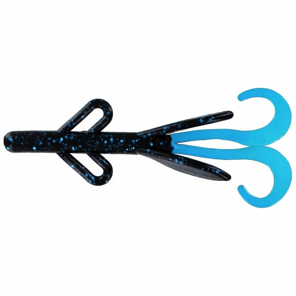 Big Bite Baits Soft Plastic Creature Bait (Black Blue Tail, 6 inch)