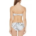 thumbnail image 4 of DKNY Women's Printed Bandeau Tie Front Bikini Top Swimsuit Blue Size Large, 4 of 4