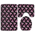 thumbnail image 1 of ABPHQTO Cáncer de mama Juego de alfombras de baño de 3 piezas Alfombra de baño Alfombra de contorno y tapa de inodoro ABPHQTO  Cont-CHAPPLE-21816, 1 of 2