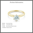 thumbnail image 6 of Gem Stone King 14K Yellow Gold Round Engagement Solitaire 6-Prong Ring Set with Zirconia, 6 of 6