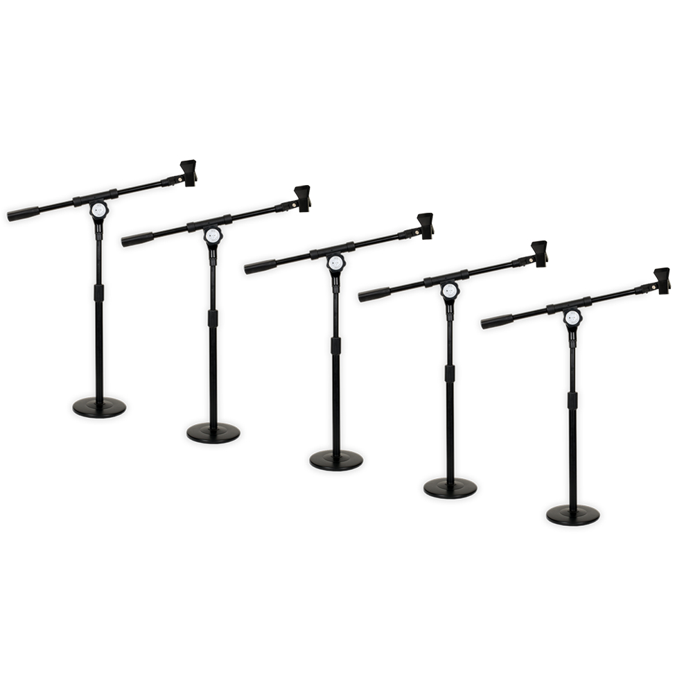 Podium by Goldwood MS4MC1 Tabletop Microphone Stands with Clamp Clips 5