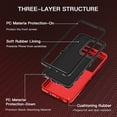 thumbnail image 3 of Designed for Samsung Galaxy S20 Ultra Heavy Duty Case, Triple Layer Protection Shockproof Dropproof Dustproof Anti-Scratch Phone Case Cover for Samsung Galaxy S20 Ultra,Red, 3 of 7