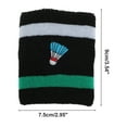 thumbnail image 4 of Unique Bargains 1 Pc Breathable Wristbands Comfortable Sports Wristband Badminton Black White Green, 4 of 6