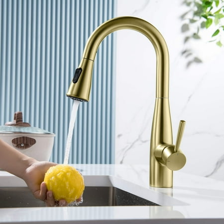 Kibi Bari Single Handle Pull Down Kitchen & Bar Sink Faucet