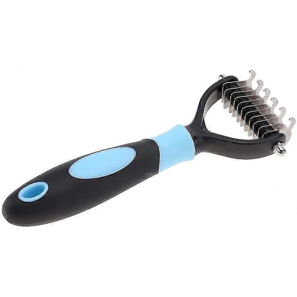 Pet Grooming Detangling Comb Stainless Steel Professional Knot Comb Brush with 2-Sided Undercoat