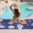 thumbnail image 7 of GZHJMY Beach Towel for Women Girls, Cute Cartoon Alien Astronaut Bath Towel, Oversized Lightweight Sport Towel, 31x51 Inch, 7 of 7