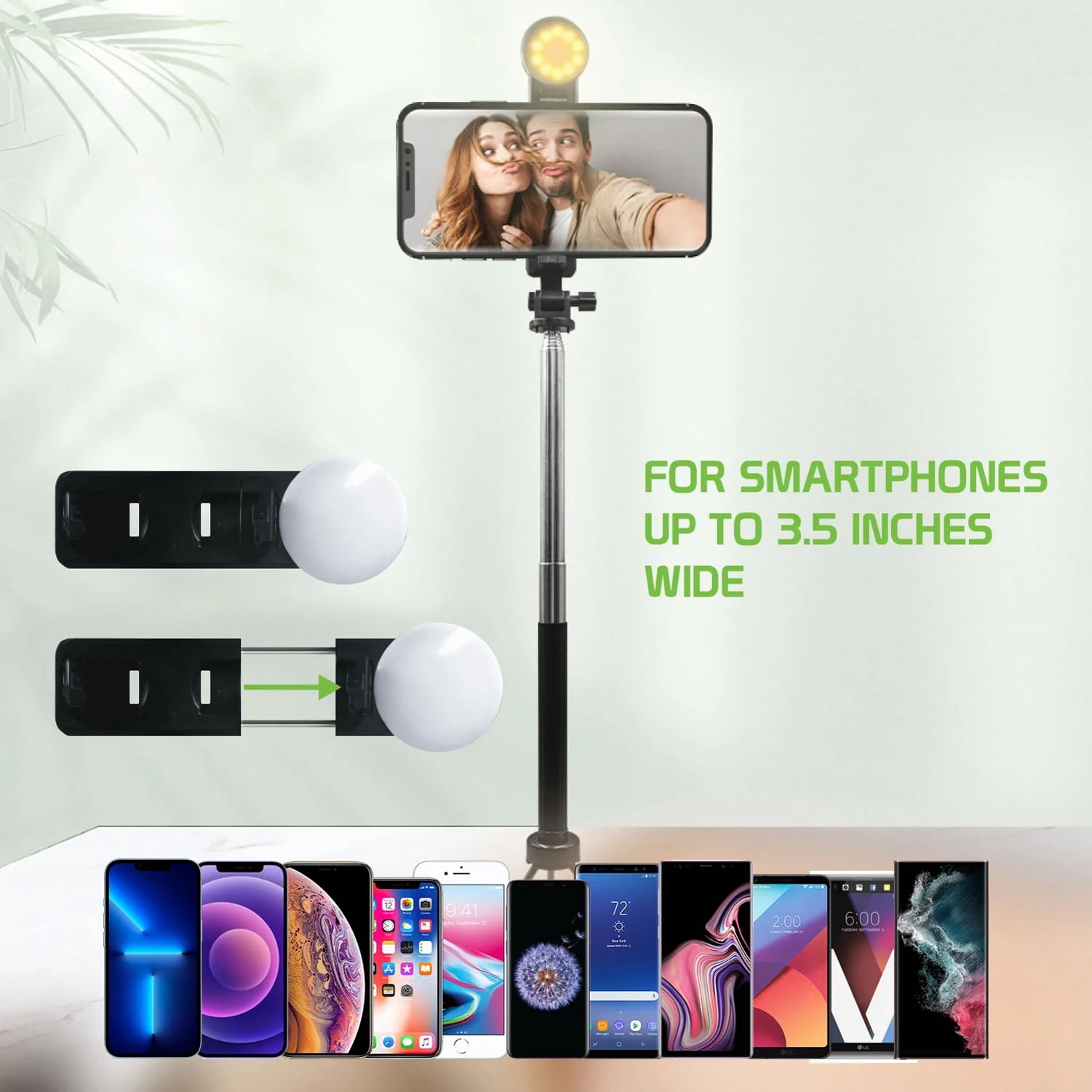 Wireless Selfie Stick for Samsung Galaxy A54 5G/A34 5G/A24 - Built-in Tripod Remote Shutter Stand Self-Portrait Extendable