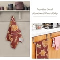 thumbnail image 3 of Christmas Cookies Cinnamon Hand Towels, Watercolor Gingerbread Kitchen Towel Ultra Soft and Absorbent,Decorative Fingertip Face Towel for Bathroom Hotel, 2 PCS, 28.3"x 14.4", 3 of 6