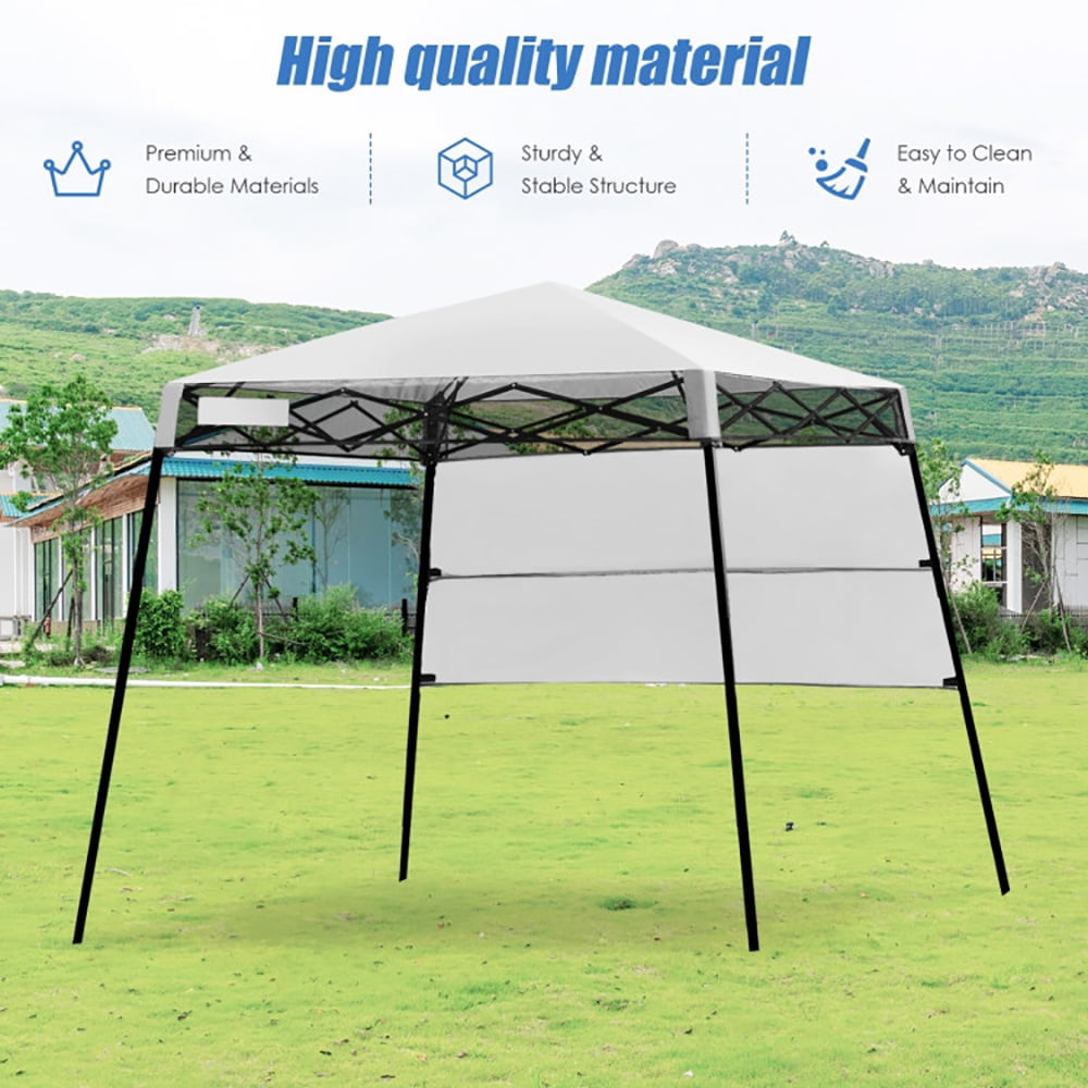 Aimee Lii 7 x 7 Feet Sland Adjustable Portable Canopy Tent with Backpack, Gazebo Tent for Party Wedding BBQ Events, White Aimee Lii 7 x 7 Feet Sland Adjustable Portable Canopy Tent with Backpack, Gazebo Tent for Party Wedding BBQ Events, White