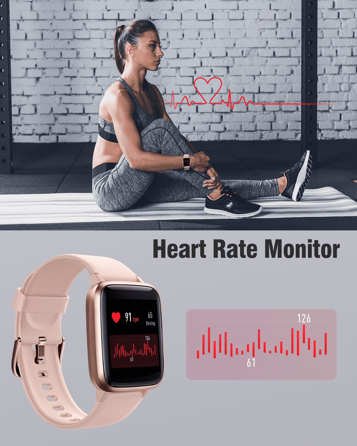 Yamay Reloj inteligente compatible iPhone y Android los teléfonos IP68  Resistente al agua, los relojes para hombres, mujeres ronda Smartwatch  Tracker Fitness Monitor de Ritmo Cardíaco Reloj digital - China Reloj  inteligente