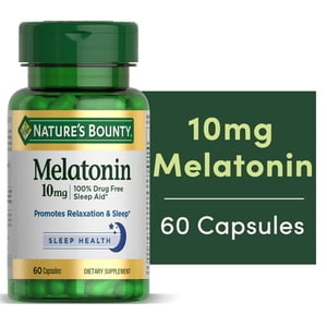 Nature's Bounty Melatonin Sleep Aid, 10mg, 60 Capsules