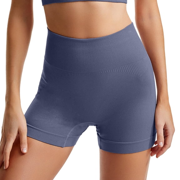 Kcolen Plus Size Yoga Shorts for Women,Womens Elastic Waist Yoga Shorts Solid Color Biker High Waist Skin Friendly Workout Shorts