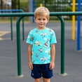 thumbnail image 2 of POPTEM Toddler Boys Graphic Tee Helicopter T-Shirt Rocket Short Sleeves Top White 4T, 2 of 7