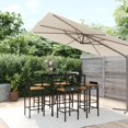 thumbnail image 1 of vidaXL 7 Piece Garden Bar Set Black Poly Rattan& Solid Wood Acacia, 1 of 4