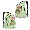 thumbnail image 2 of DISNIMO Frog Mushroom Printed Girls Backpack Cute School Backpack for Girls Kids Teens Durable Lightweight Bookbag with 1 Main Compartment, Front Zipper Pocket, 2 of 7