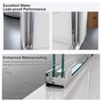 thumbnail image 3 of 56"-60"W*72" H Semi-Frameless Double Sliding Shower Door, Bypass Shower Door, 1/4" (6mm) Thick SGCC Tempered Glass Door, Chrome, 3 of 6