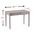 thumbnail image 5 of Bowery Hill 2 Drawer Writing Desk in Gray, 5 of 5