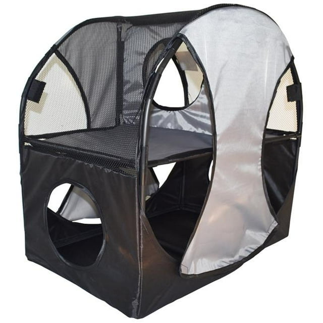 Maison pour Chat Kitty Play, Gris & Noir - Taille Unique