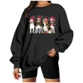 thumbnail image 6 of Cute Dog Christmas Sweatshirts for Women 2025 Long Sleeve Crewneck Graphic Sweatshirt for Dog Lovers Pullover Tops, 6 of 8