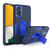 NIFFPD Samsung A13 5G, Galaxy A13 5G Case with Screen Protector Magnetic Kickstand Car Mount Protection Case Cover for Samsung Galaxy A13 5G Dark blue&Blue