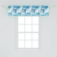 thumbnail image 2 of Ambesonne Dolphin Window Valance, Underwater Fish Pattern, 42" x 12", Blue and Grey, 2 of 3