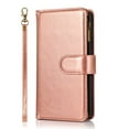 thumbnail image 2 of Allytech iPhone XR Wallet Case 6.1", 9 Cards Holder Zipper Wallet Case for Women Men Shockproof Hand Strap Full Protective Flip Stand Case Cover for  Apple iPhone XR - Rosegold, 2 of 9