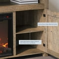 thumbnail image 4 of BELLEZE 48" Barn Door TV Stand Media Entertainment Center For TVs up to 50" with 18" Fireplace - Corin (Wood), 4 of 7