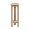 thumbnail image 4 of Kate and Laurel Foxford Modern Tiered Round Drink Table, 12 x 12 x 30, Light Natural, Transitional Two-Tier Circle Plant Stand for Use as Living Room Pedestal Table or Small Bedroom Nightstand, 4 of 9