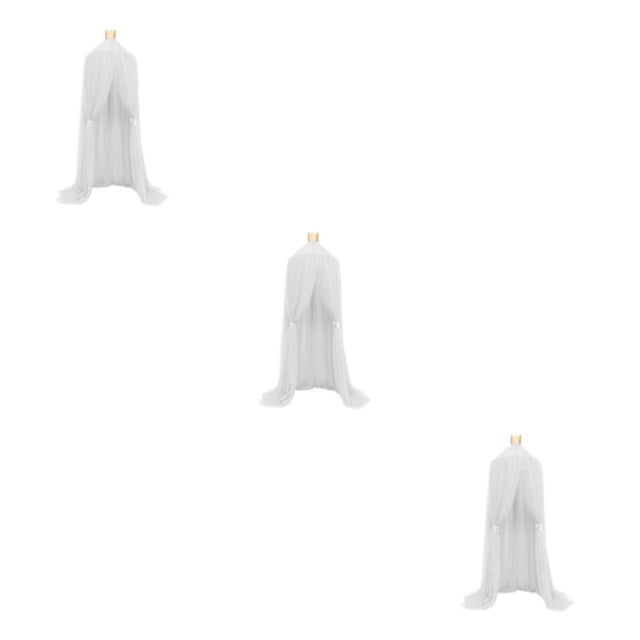 Inteprter Mosquitera de estilo romántico, tienda de campaña, transpirable y plegable, protección efectiva, dosel para cama, capa blanca 7 300 Type1 NO1