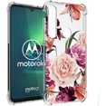 thumbnail image 1 of wonima11 Flowers Clear Slim Designed for Motorola G8 Plus Case, Shock-Absorption Floral Flexible Soft TPU Protective Case Cover for Moto G8 Plus (Purple Flower), 1 of 1