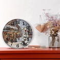 thumbnail image 2 of Snow on Christmas Tree Silent Wall Clock 10" Non-Ticking Battery Clock, 2 of 7