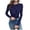 Navy, variant on Guitiannn Going Out Tops for Women Long Sleeve Fall Shirts Crew Neck Solid Crop Tight Tops Ribbed Blouses Casual Clothing T Shirt Pack Womens T Shirts for Summer Spandex Women Long Sleeve Big Shirt
