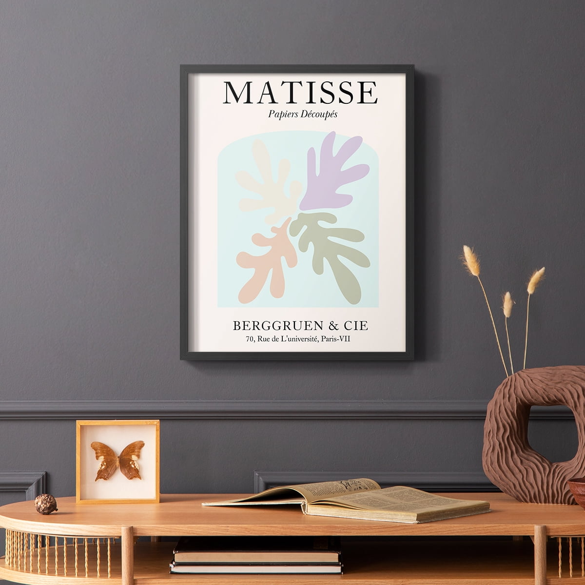 Matisse DVI Framed Print in Black Solid Wood Framed Print No Nail Hanging